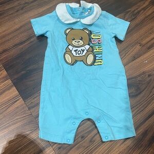 Moschino baby romper with matching hat